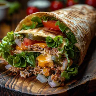 Cheeseburger Deluxe Wrap