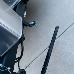 Buckled bracket and detached sway bar