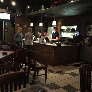 customers in the kitchen