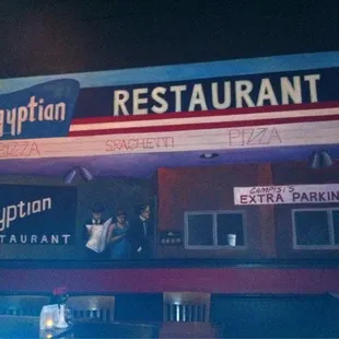 This is a mural of what the original location looks like.