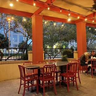 outdoor dining area