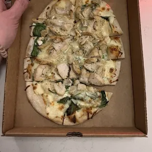 Chicken Spinach Alfredo Pizza - small