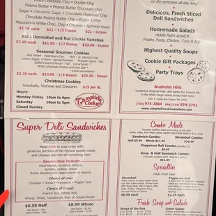 Menu as of 6/11/23