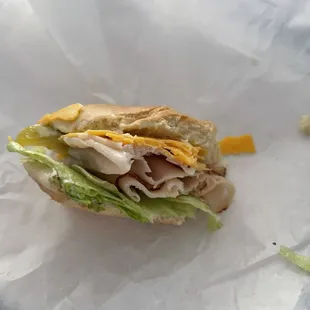 Ate almost the whole thing before I thought to take a picture.  Great sandwich!