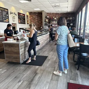 customers at the counter