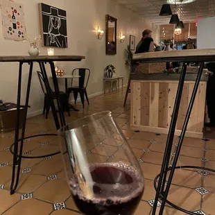 Light red and interior view from the back