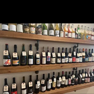 Wine wall to select from