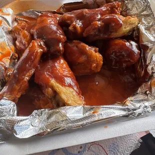 Bbq and buffalo 9 Wings