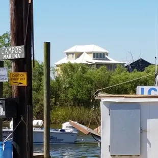 In Shell Beach, where bait and gas come from.