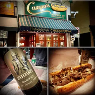 Cheesesteaks and local beers, Philly's Official gameday sandwich!