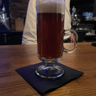 a glass of beer