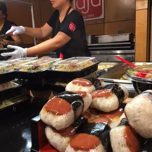 Musubi galore and now serving hot food choices besides bentos!