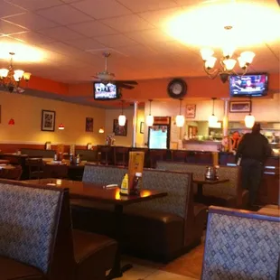a view of the dining area