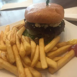 Blue cheese burger