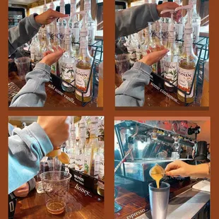 the process of making a drink