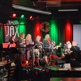 a group of people on stage