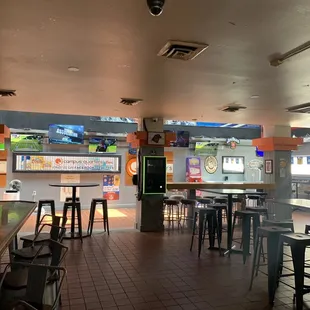 Large bar and seating/standing area