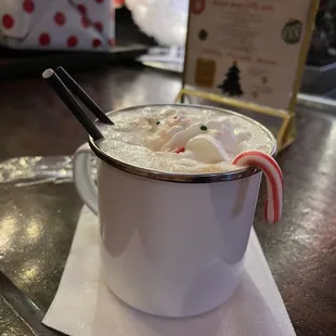 Peppermint mocha cocktail