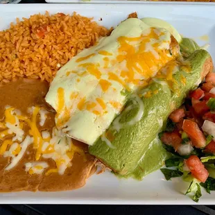 Fajita Steak Chicken Enchiladas