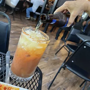 Michelada with bud light