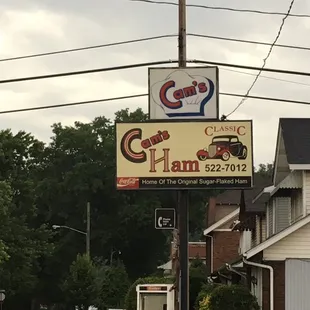 a sign for a restaurant