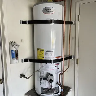 American Standard water heater installation