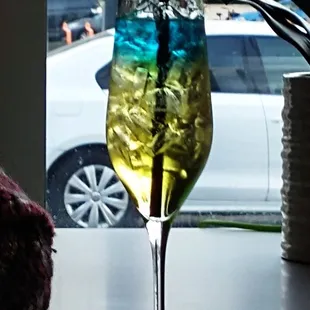 A gorgeous beverage in Ukrainian colors