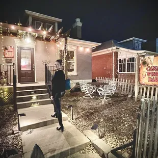 In front of the Cana Wine Bar