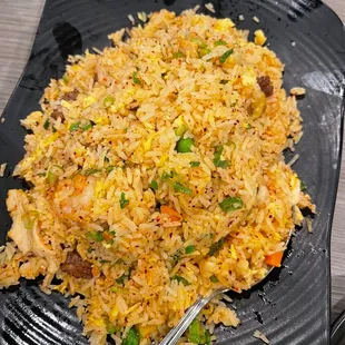 a plate of fried rice