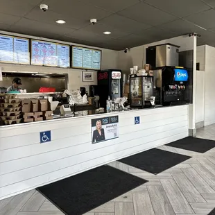 Dining area and menu