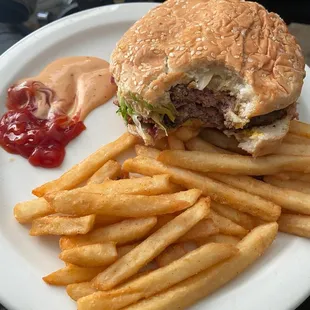 Double 6oz Steakburger With Cheese &amp; gyro Combo