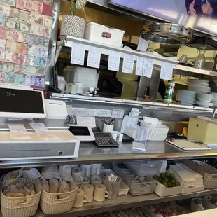 Counter area - neat and orderly