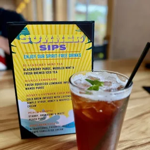 Refreshing BlackBerry mint tea