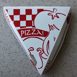 Takeout box for a single slice