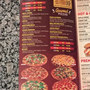 Specialty and Gourmet Pizzas
