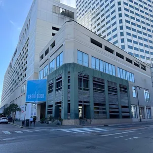 Outside the building