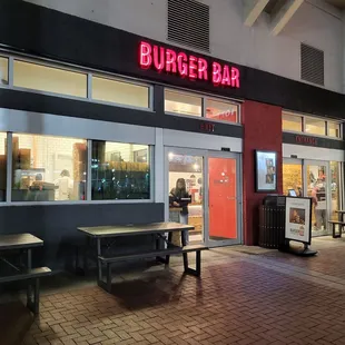 the entrance to the restaurant