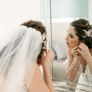 Bride Getting Ready for the Wedding