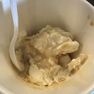 Almond gelato with espresso