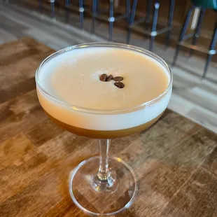 Espresso martini made with rum