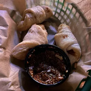Chorizo pigs in a blanket