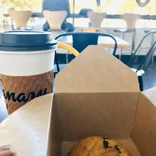 Americano + chocolate chip cookie