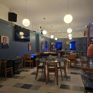 Tables,  shuffle board,  pool