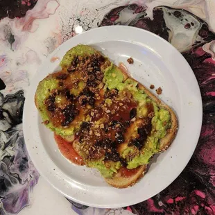 Avocado Toast with Poblano Berry Compote