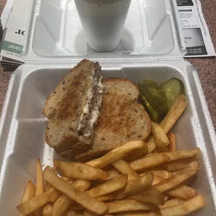 Patty Melt with Fries and Italian Wedding Soup for $7.49!  GREAT deal!