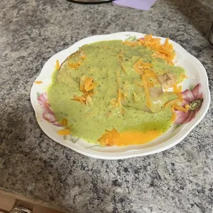 Organic asparagus pork homemade tamale with guacamole salsa and cheese. Tamale Candy organic asparagus company. Picture by Sandy