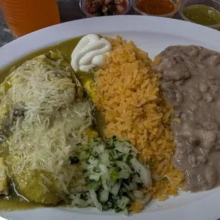 Chili verde omelette