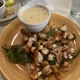 Shrimp and tilapia Poblano appetizer
