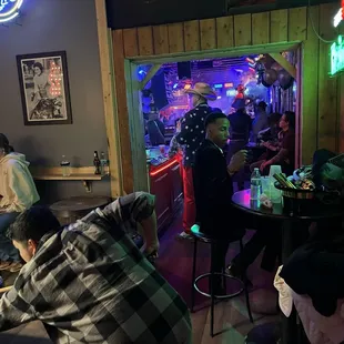 Back area pool table/bar.