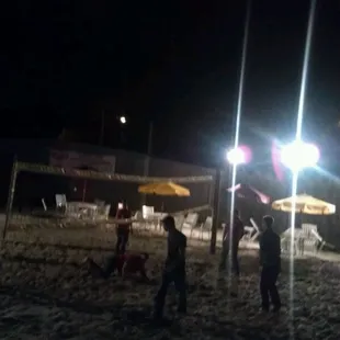 Volleyball under the stars!! With beer !!!!